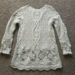 Express Cream Handknit Sweater